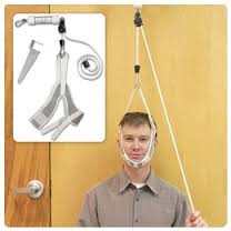 The neckpro overdoor cervical traction unit. 